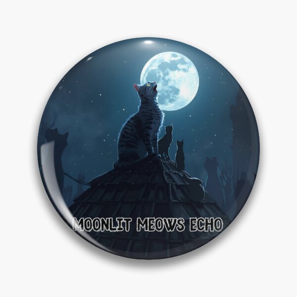 Item preview, Moonlit Meows Echo designed and sold by PetJoyPrintsCO.