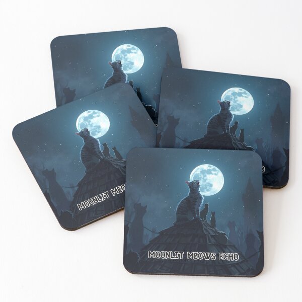 Item preview, Moonlit Meows Echo designed and sold by PetJoyPrintsCO.