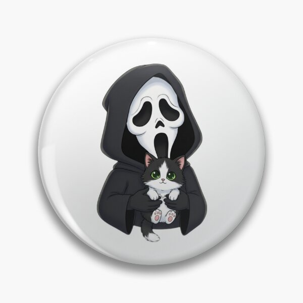 Item preview, Scream cat kitten meme movie ghostface ghost face parody weird love pink designed and sold by CheeseBlueprint.