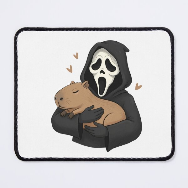 Item preview, Scream capybara meme movie ghostface ghost face parody weird love pink designed and sold by CheeseBlueprint.