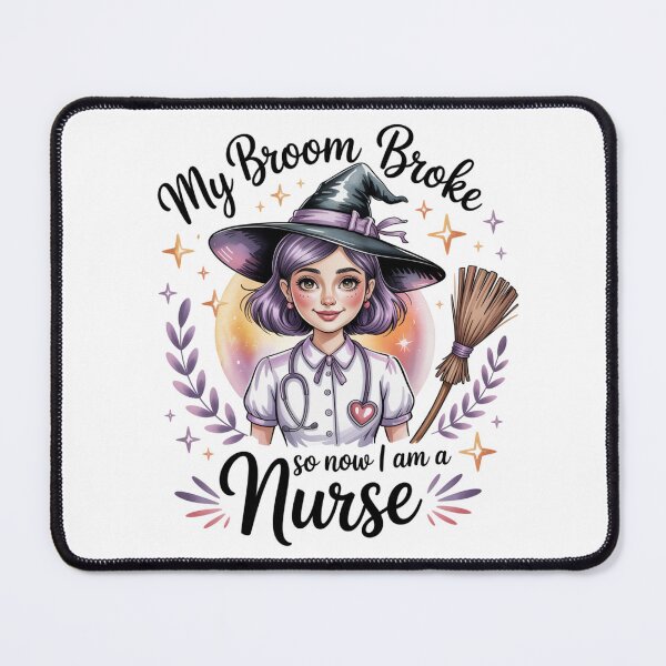 Item preview, My Broom Broke So Now I Am A Nurse – Funny Halloween Nurse T-Shirt, Witch Nurse Costume, Spooky Medical Humor Gift Essential T-Shirt designed and sold by podlook.