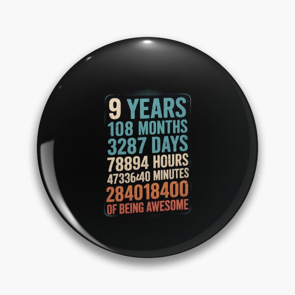 Item preview, 9 Years 108 Months Of Being Awesome Happy 9th Birthday  designed and sold by EllinoKlemo.