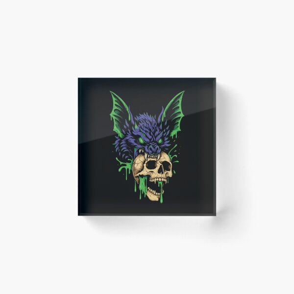 Item preview, Oozing Bat Skull designed and sold by GhoulishGraphX.