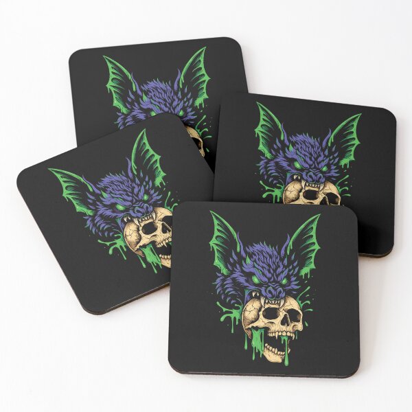 Item preview, Oozing Bat Skull designed and sold by GhoulishGraphX.