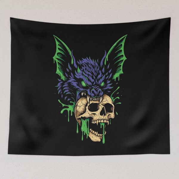 Item preview, Oozing Bat Skull designed and sold by GhoulishGraphX.