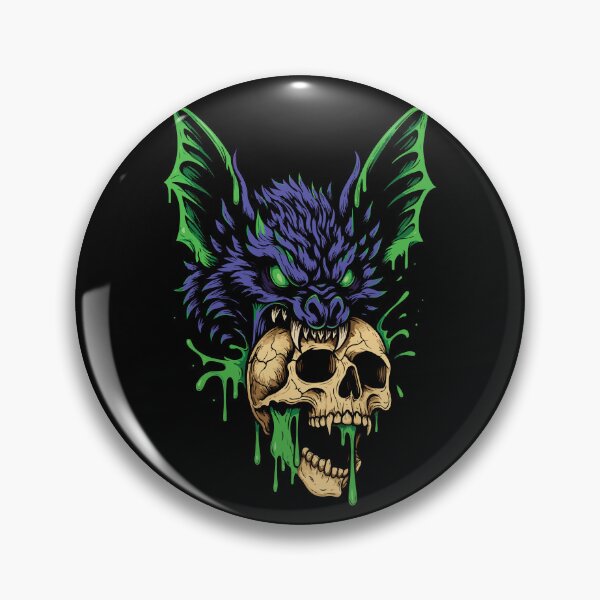 Item preview, Oozing Bat Skull designed and sold by GhoulishGraphX.