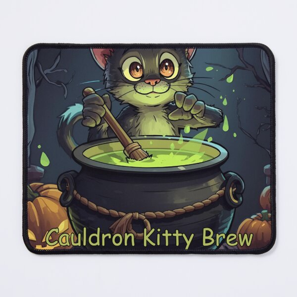 Item preview, Cauldron Kitty Brew designed and sold by PetJoyPrintsCO.