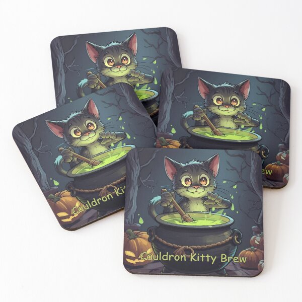 Item preview, Cauldron Kitty Brew designed and sold by PetJoyPrintsCO.