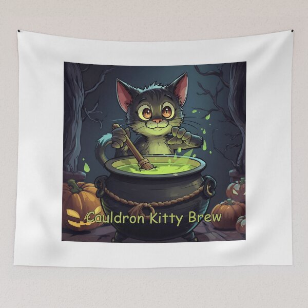 Item preview, Cauldron Kitty Brew designed and sold by PetJoyPrintsCO.