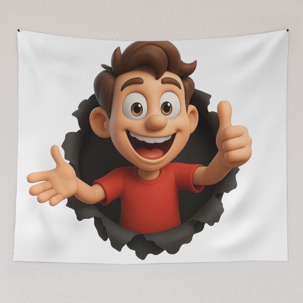 Item preview, Funny 3D Cartoon Pop-Out Character | Cool Humor T-Shirt Design designed and sold by LatestDesign95.