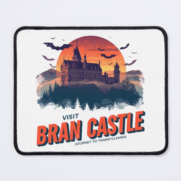 Item preview, Visit Bran Castle Retro Travel Poster | Transylvania Souvenir Gift designed and sold by LoliDesignShop.