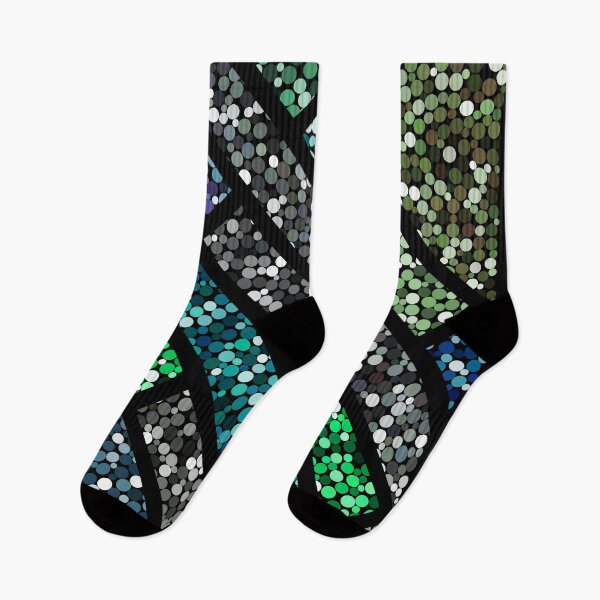 Item preview, The Teal and Indigo Divide : A Modern Mosaic designed and sold by RenderedWIntent.