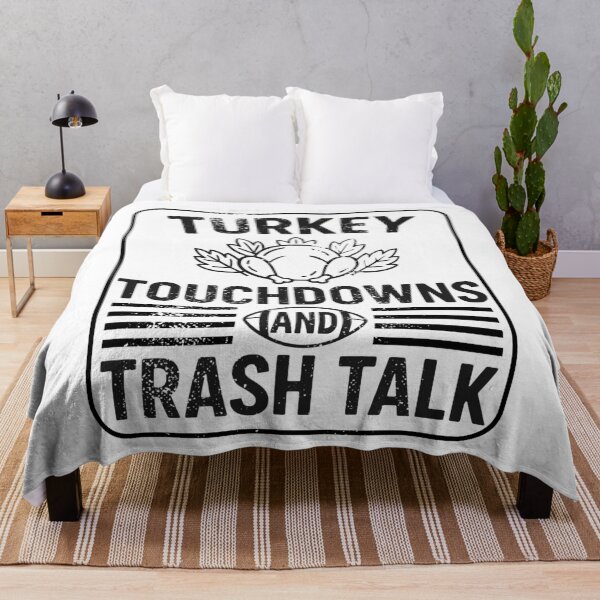 Item preview, Turkey Touchdowns and Trash Talk Funny Thanksgiving designed and sold by TKsTees.