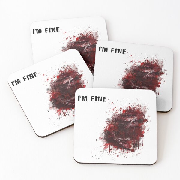 Item preview, I'm Fine Bloody Gory Wound Funny Sarcastic Halloween Horror designed and sold by HenikaPonko.