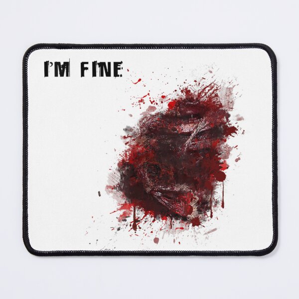 Item preview, I'm Fine Bloody Gory Wound Funny Sarcastic Halloween Horror designed and sold by HenikaPonko.