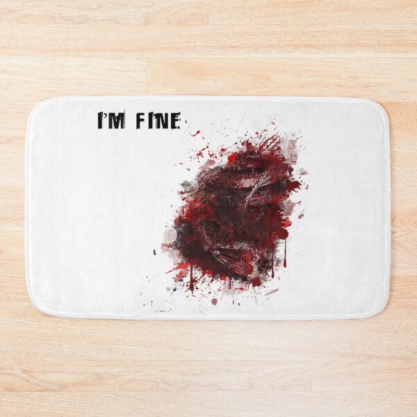 Item preview, I'm Fine Bloody Gory Wound Funny Sarcastic Halloween Horror designed and sold by HenikaPonko.