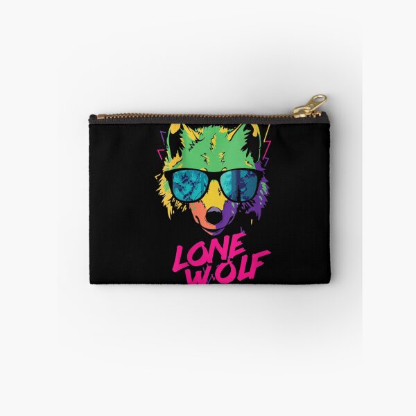 Item preview, Lone Wolf Retro 80s Vaporwave Style Neon Sunglasses designed and sold by HenikaPonko.
