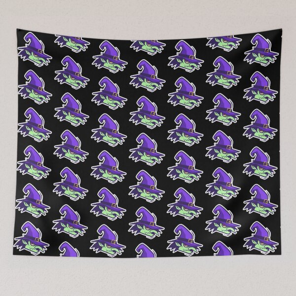 Item preview, Cartoon Witch Head | Cute Green Halloween Witch Monster Stickers designed and sold by FestivityFinds.