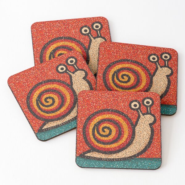 Item preview, Decorative Snail Tile | Rustic Garden Folk Art designed and sold by TuncGK.