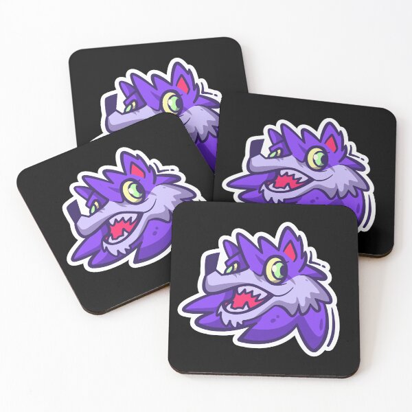 Item preview, Cartoon Purple Wolf Head | Cute Spooky Halloween Werewolf Stickers designed and sold by FestivityFinds.