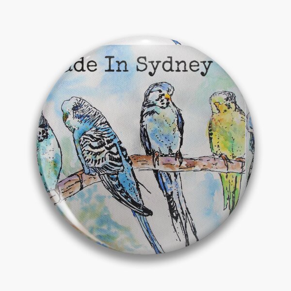 Item preview, Budgies Budgerigars Watercolour Painting Made In Sydney designed and sold by Sarah  Rajkotwala.