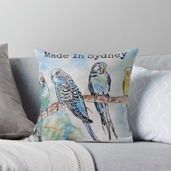 Item preview, Budgies Budgerigars Watercolour Painting Made In Sydney designed and sold by Sarah  Rajkotwala.