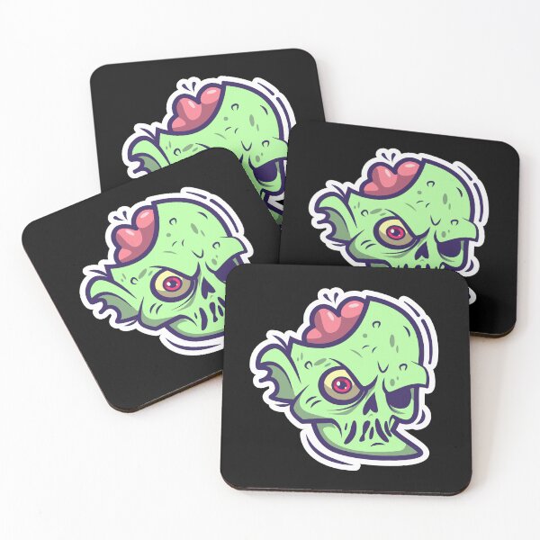 Item preview, Cartoon Zombie Head | Cute Spooky Halloween Undead Monster Stickers designed and sold by FestivityFinds.