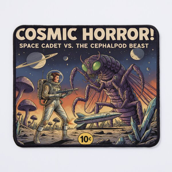 Item preview, Cosmic Horror! Space Cadet vs. The Cephalopod Beast (Vintage Sci-Fi Pulp Art) designed and sold by Retro Occult.