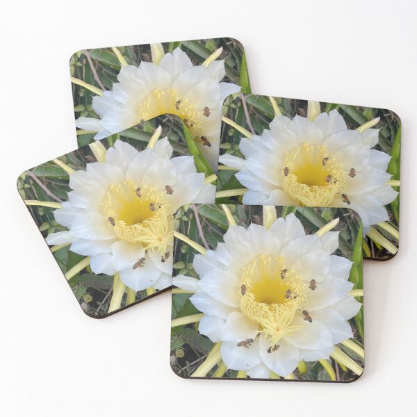 Item preview, Dragon Fruit Blossom with Bees designed and sold by TrisaThyme.