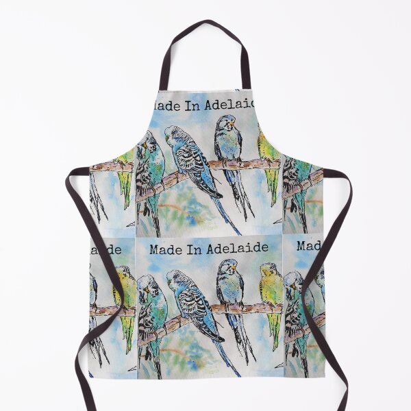 Item preview, Budgies Budgerigars Watercolour Painting Made In Adelaide designed and sold by Sarah Rajkotwala.