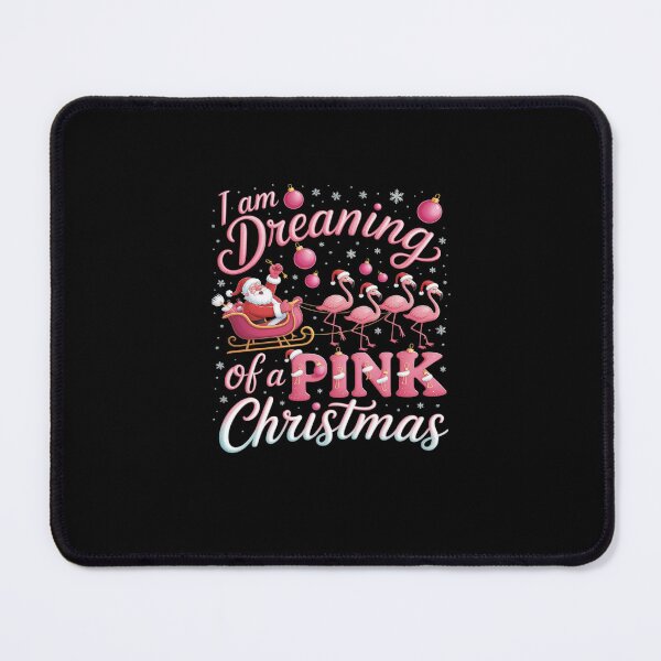 Item preview, I Am Dreaming Of A Xmas With Pink Santa Flamingos Sleigh designed and sold by FranzFriesen.