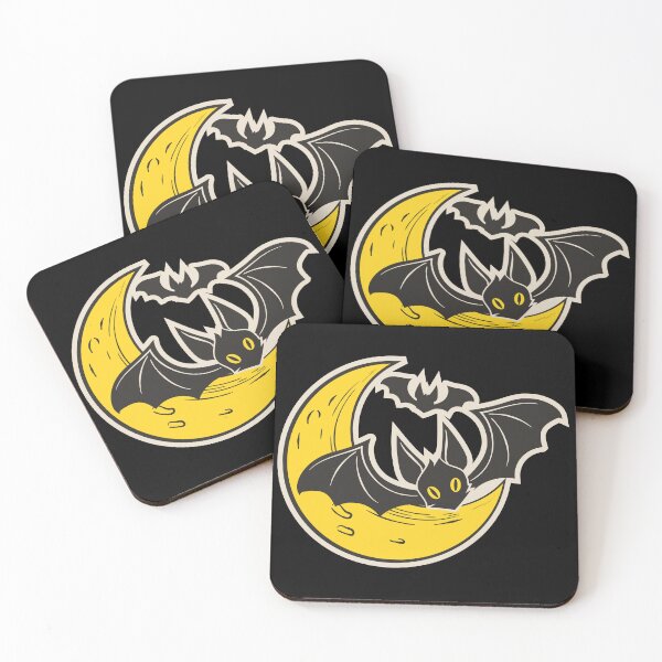 Item preview, Crescent Moon Bat | Spooky Gothic Halloween Night Sky Stickers designed and sold by FestivityFinds.