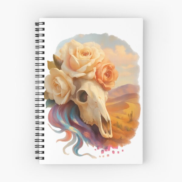 Item preview, Desert Rose Reverie – Georgia O’Keeffe Inspired Skull & Flowers designed and sold by closettycoot.