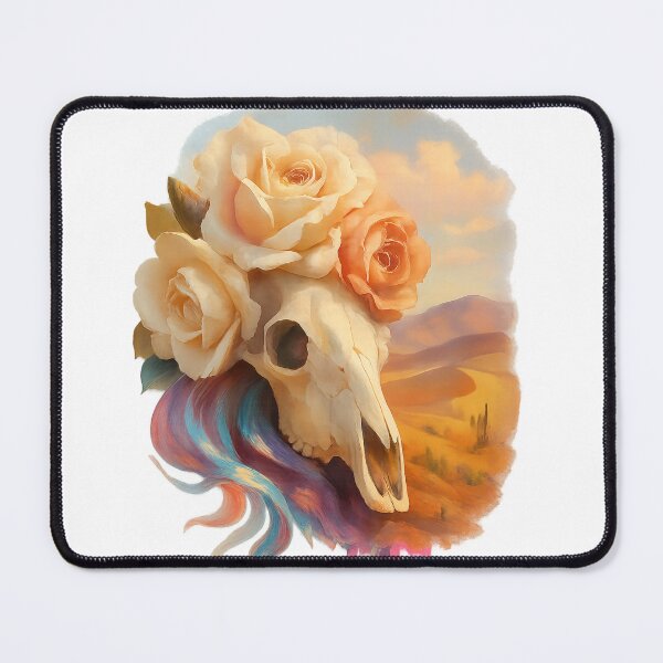 Item preview, Desert Rose Reverie – Georgia O’Keeffe Inspired Skull & Flowers designed and sold by closettycoot.