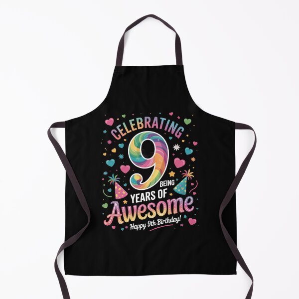 Item preview, 9 Years of Being Awesome 9 Years Old 9th Birthday Tie Dye designed and sold by EllinoKlemo.