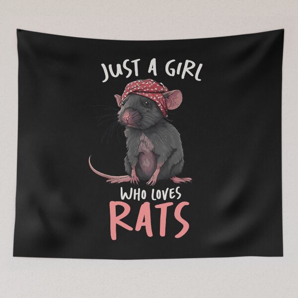 Item preview, Bandana Just a Girl Who Loves Rats Shirt designed and sold by TinaMDedrick.