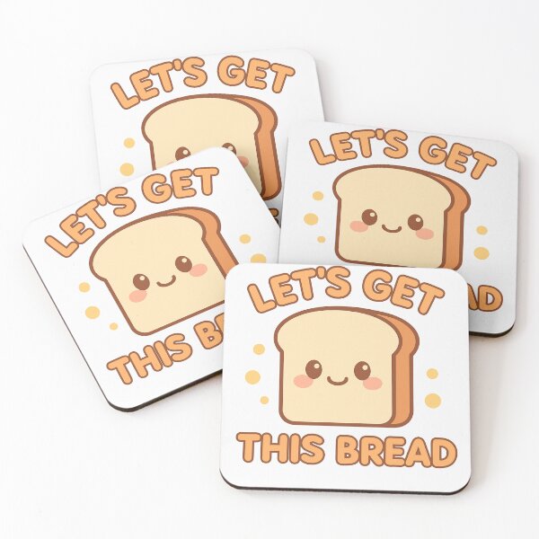 Item preview, Let’s Get This Bread — Funny Kawaii Food Pun Design designed and sold by TheRealJoshD.