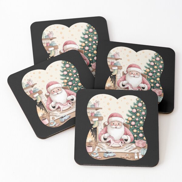 Item preview, Coquette Pink Santa Christmas Cute Girly Santa Workshop designed and sold by RayArmstrong.