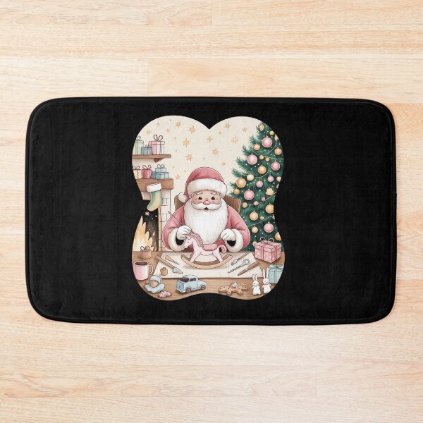 Item preview, Coquette Pink Santa Christmas Cute Girly Santa Workshop designed and sold by RayArmstrong.