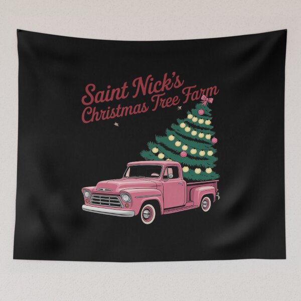 Item preview, Coquette Christmas Tree Truck  St Nick’s Tree Farm Retro designed and sold by MinaReinger.