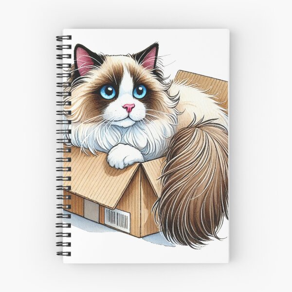 Item preview, Ragdoll Cat In A Cardboard Box designed and sold by Lion and Lamb Design.
