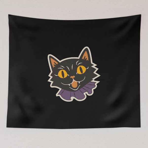 Item preview, Spooky Black Cat Halloween Sticker | Cute Witchy Feline Illustration designed and sold by FestivityFinds.