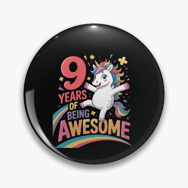 Item preview, 9 Years Of Being Awesome Unicorn 9th Birthday Girls Kids  designed and sold by EllinoKlemo.