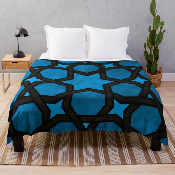 Item preview, Blue And Aqua Vintage Moroccan Star Pattern designed and sold by DEC02.