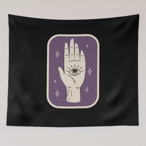 Item preview, Mystic Palm Eye Hand Sticker | Esoteric Psychic Third Eye Design designed and sold by FestivityFinds.