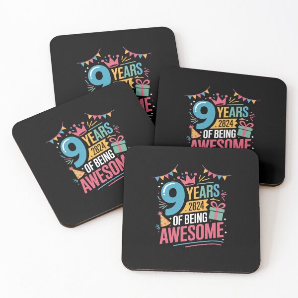 Item preview, 9th Birthday For Girls 9 Years Old Being Awesome  designed and sold by EllinoKlemo.