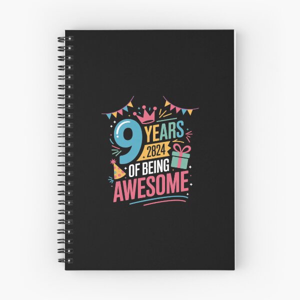 Item preview, 9th Birthday For Girls 9 Years Old Being Awesome  designed and sold by EllinoKlemo.