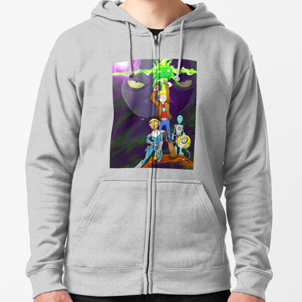 ¡Aventuras de Gary en Final Space! Sudadera con capucha y cremallera
