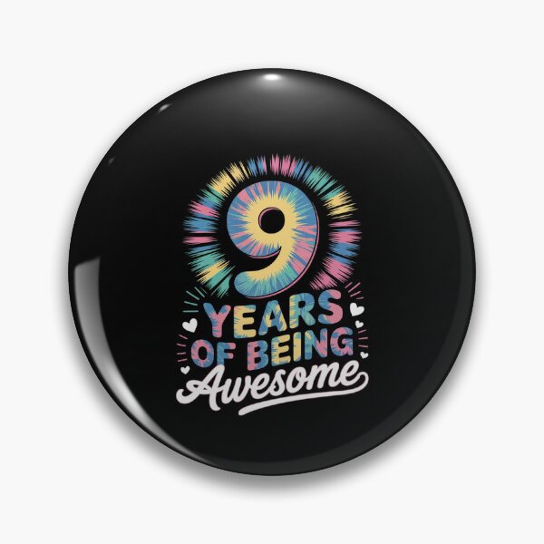 Item preview, 9th Birthday Idea Tie-Dye 9 Year Of Being Awesome  designed and sold by EllinoKlemo.