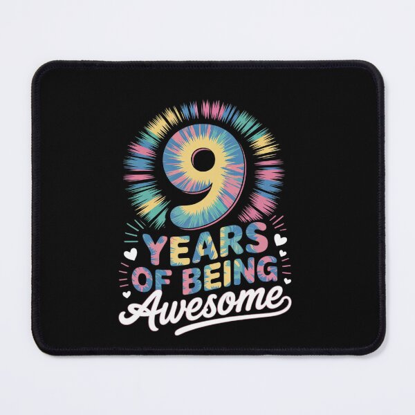 Item preview, 9th Birthday Idea Tie-Dye 9 Year Of Being Awesome designed and sold by EllinoKlemo.
